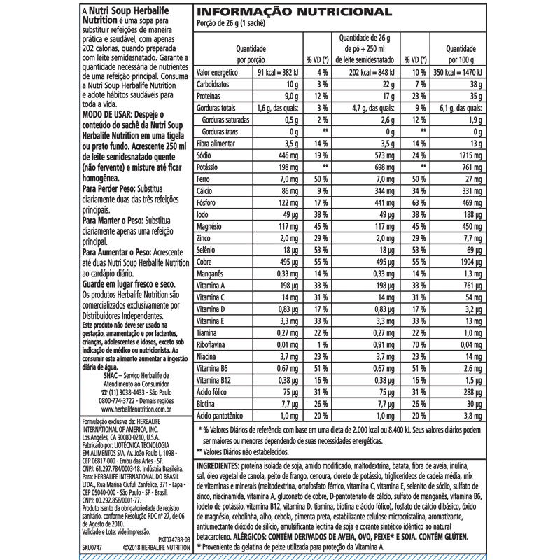 
                      
                        Nutri Soup Frango com Legumes 416g - Herbalife
                      
                    