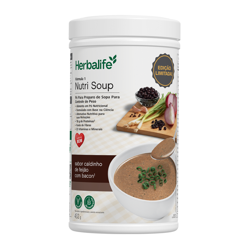 Nutri Soup Caldinho de Feijão com bacon 432 g - Herbalife